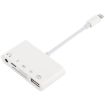 5 in 1 8 Pin to USB HUB USB-C 3.5mm Earphone SD TF Card Reader - 2