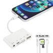 5 in 1 8 Pin to USB HUB USB-C 3.5mm Earphone SD TF Card Reader - 7