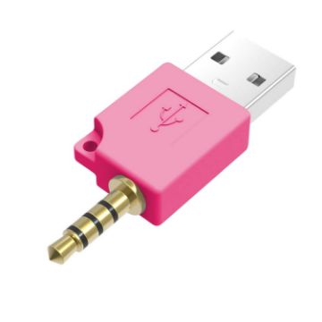 iPod Shuffle USB Data Dock Charger Adapter - Magenta - 1