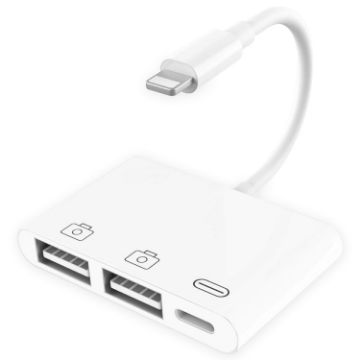 3 in 1 8 Pin Male to Dual USB Female Camera Adapter - 1
