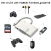 6 in 1 Camera Adapter with Dual USB, Dual SD Card, 3.5mm Audio Interface - 5