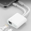 NK-1035 Pro 2 in 1 USB-C/Type-C + 8 Pin Male to RJ45 Adapter - 1