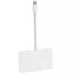 NK-1033 5 in 1 8 Pin Male to Dual USB + 3.5mm AUX + Ethernet Adapter - 2