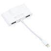 NK-1033 5 in 1 8 Pin Male to Dual USB + 3.5mm AUX + Ethernet Adapter - 3