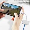 NK-1033 5 in 1 8 Pin Male to Dual USB + 3.5mm AUX + Ethernet Adapter - 6