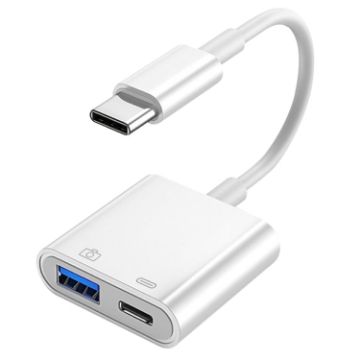S-211 USB-C Male to Type-C + USB Female Camera Adapter - 1