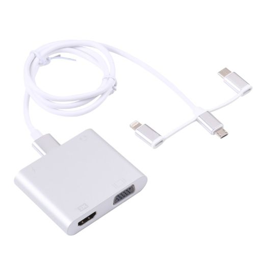 7585D 3 in 1 Digital HDTV Docking Adapter - HDMI VGA AUX & Charging - 1