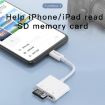 Yesido GS11 2 in 1 TF + SD Card to 8 Pin Adapter - White - 3