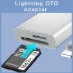 Yesido GS11 2 in 1 TF + SD Card to 8 Pin Adapter - White - 5