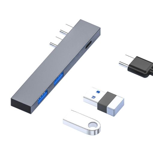 MacBook Pro 819B Dual USB-C/Type-C Male to Dual USB+USB-C/Type-C Female Adapter - 1