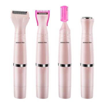 Picture of SONAX PRO SN-8933 4 In 1 Electric Women Shaver Multi-Function USB Charge Scraping Knife Hair Removal Device (Pink)