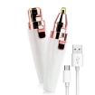 2 In 1 Electrical Eyebrow Trimmer Ladies Shaver USB Charging White - 1
