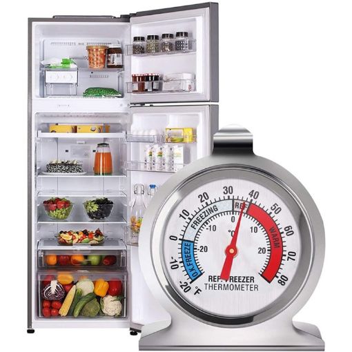 2 Inch Stainless Steel Refrigerator Freezer Thermometer - 1