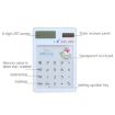 8 Digits LED Screen Calculator with Transparent Touch Pad & Solar Panel - 6