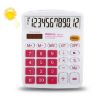OSALO OS-837VC 12 Digits Colorful Desktop Calculator Solar Energy Dual Power - 1