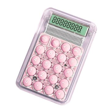 Small Silent Simple Calculator Mini Candy Pink - 1