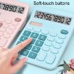 Large Screen Solar Dual Power Calculator - Pink - 8