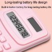 Small Solid Color Calculator Dormitory Student Office Exam Tool - Purple - 5