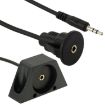 3.5mm Male to Female Extension Cable with Car Flush Mount, 1m Length - 5