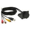 USB 2.0 & 3 RCA Male to USB 2.0 & 3.5mm Female Adapter Cable 2m - 2