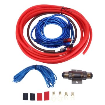 1200W 8GA Car Copper Clad Aluminum Power Subwoofer Amplifier Audio Wire Cable Kit - 1