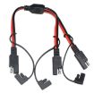 SAE One to Two Extension Cable Car Power Cord - 1