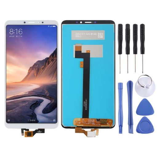 LCD Screen and Digitizer Assembly for Xiaomi Mi Max 3 - White - 1
