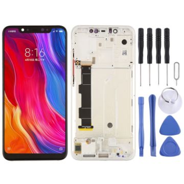 LCD Screen and Digitizer Assembly for Xiaomi Mi 8 - Silver - 1