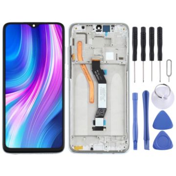 Xiaomi Redmi Note 8 Pro TFT LCD Screen with Frame - Silver - 1