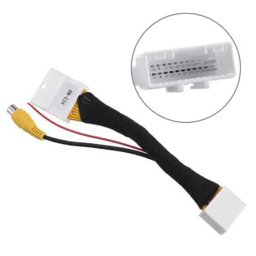 Renault Car 24Pin Video Input Switch Reverse Parking Camera RCA Adapter - 1