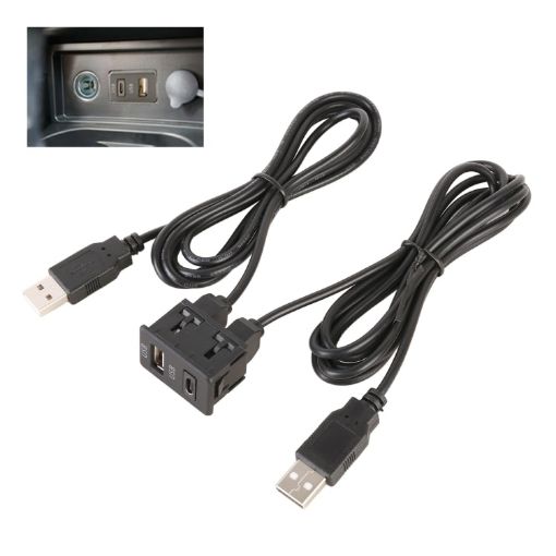 Universal Car Type-C+USB Interface Charging Seat - 1