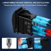 6pcs Car Marine 5 Pin Rocker Switch Jumper Wire Kit - Male & Female Terminals - 5