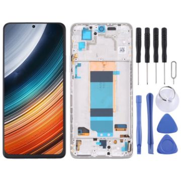 LCD Screen for Xiaomi Redmi K40S Digitizer Assembly with Frame - 1