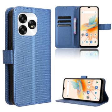 Blue Diamond Texture Leather Phone Case for UMIDIGI A15/A15C - 1