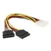 15 Pin to 4 Pin SATA Power Adapter Cable - 2 Pack, 18cm Length - 1