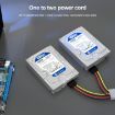 15 Pin to 4 Pin SATA Power Adapter Cable - 2 Pack, 18cm Length - 5