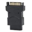 SATA 15 Pin Male to 4 Pin Female Adapter - Black - 3