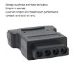 SATA 15 Pin Male to 4 Pin Female Adapter - Black - 4