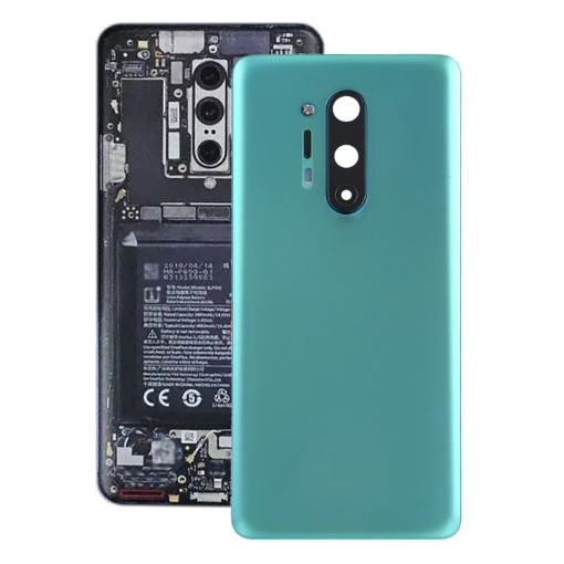 OnePlus 8 Pro Battery Back Cover with Camera Lens Cover - Green - 1