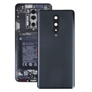 OnePlus 8 Battery Back Cover with Camera Lens Cover - Black - 1