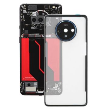 OnePlus 7T Battery Back Cover With Camera Lens - Transparent - 1