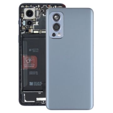 OnePlus Nord 2 Battery Back Cover with Camera Lens Cover - Grey - 1