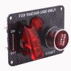 Carbon Fiber Flip-up Ignition Switch Panel for Racing Sport (DC 12V) - 1