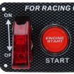 12V/30A Carbon Fiber Racing Car LED Ignition Switch Panel - 3
