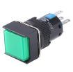 Car DIY Square Button Push Switch with LED Indicator, DC 24V Green - 2