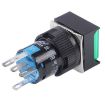 Car DIY Square Button Push Switch with LED Indicator, DC 24V Green - 3