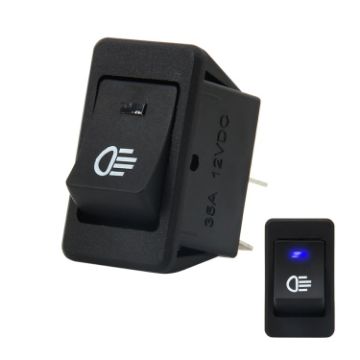 30 Amp 12V 4 Plugs LED ON OFF Car Fog Light Switch (Blue Light) - 1