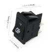 30 Amp 12V 4 Plugs LED ON OFF Car Fog Light Switch (Blue Light) - 5