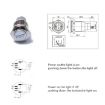 16mm 12V Momentary Reset Switch Push Button for Car Motorcycle Horn Speaker - 4