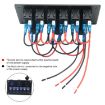 6 Way Switch Panel + Dual USB Charger for Car RV Boat - Red Light - 6